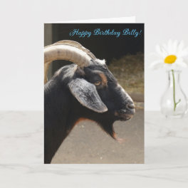 Funny "You old goat" Happy Birthday Card