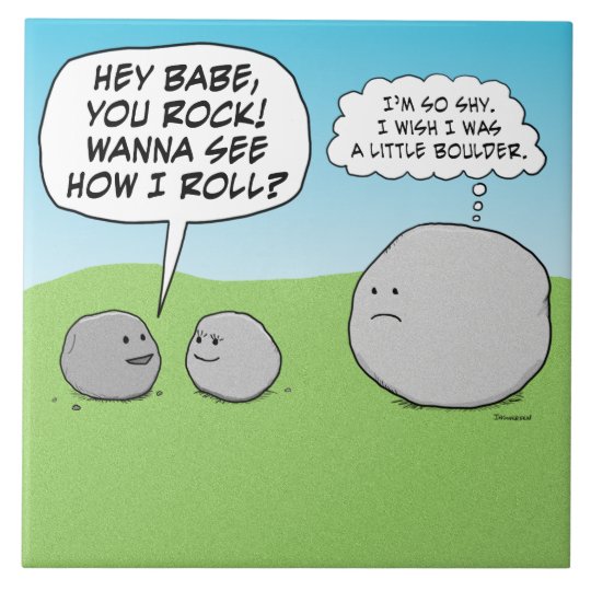 Funny You Rock Little Boulder Tile | Zazzle.com