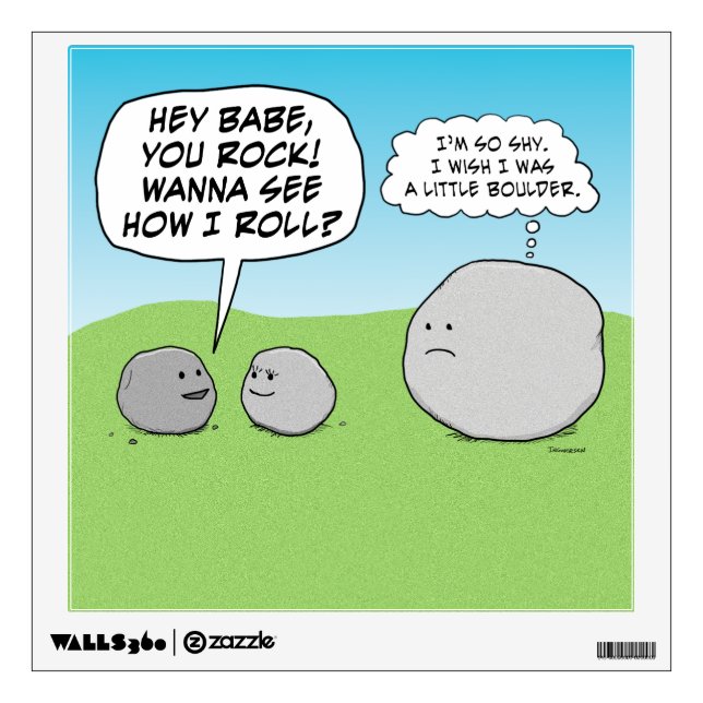 Funny You Rock Little Boulder Wall Decal (Front)