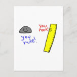 Funny &quot;you Rock, You Rule&quot; Products Postcard at Zazzle