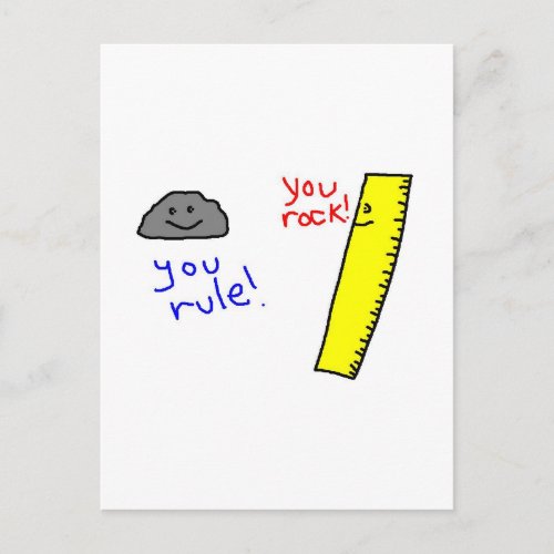 Funny You Rock You Rule products Postcard