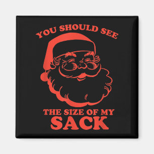Funny You Should See The Size Of My Sack Santa Chr Magnet