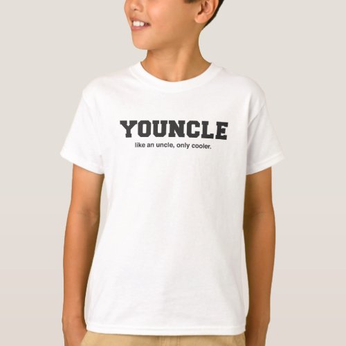 Funny Youncle College Print T_Shirt