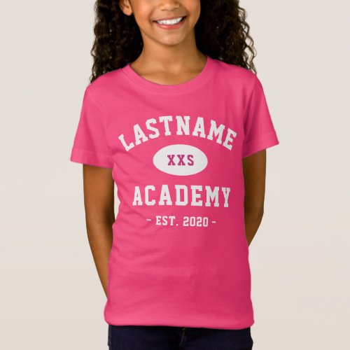 Funny Your Name Academy Personalized Homeschool T_Shirt