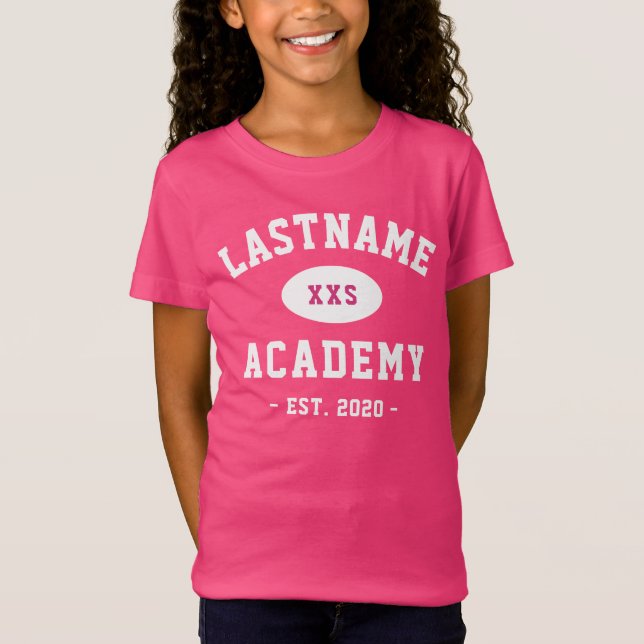 Funny Your Name Academy Personalized Homeschool T-Shirt (Front)