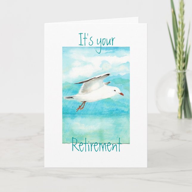 Funny Your Retirement  Seagull- Bird Card (Front)