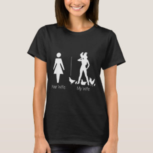 Funny Your Wife My Wife Chicken Lady Shirt, Farm L T-Shirt