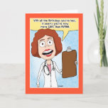 Funny You're More Cake Than Human Birthday Card<br><div class="desc">Here's a funny birthday card featuring a doctor who has diagnosed the recipient with Excessive Frosting Disorder. From the creator of popular webcomic Captain Scratchy. ©2015 Chuck Ingwersen</div>
