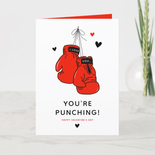 Funny Youre Punching Valentines Day Holiday Card