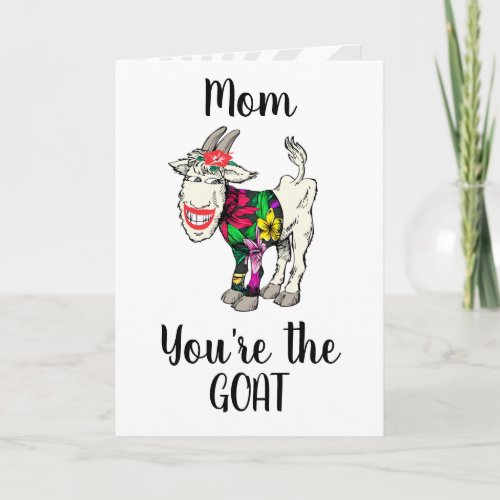 Funny Youre the GOAT female Personalizable Card