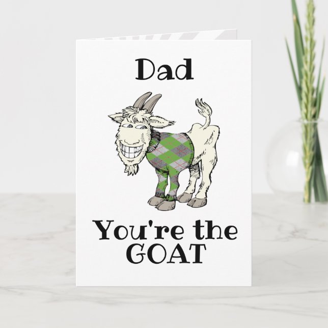 Funny You're the GOAT Personalizable Card (Front)