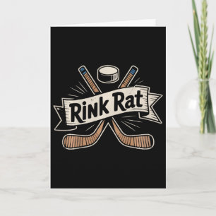 Funny Youth Ice Hockey Little Sister Brother Rink Card
