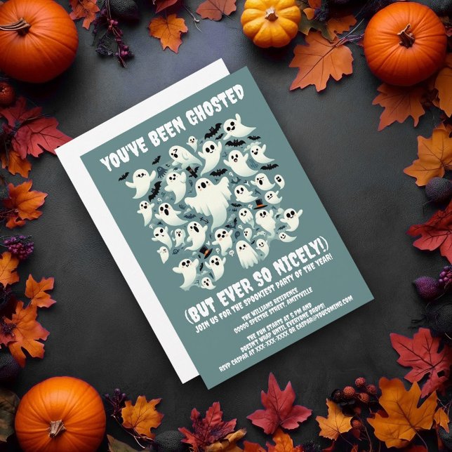 Funny You've Been Ghosted! Ghosts in Flight Invitation (Funny You've Been Ghosted Haunting of Ghosts Invitation Cover Photo)