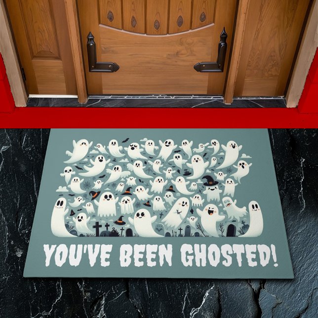 Funny You've Been Ghosted! Ghosts in Graveyard Doormat (Funny You've Been Ghosted! Ghosts in Graveyard Welcome Mat Cover Photo)
