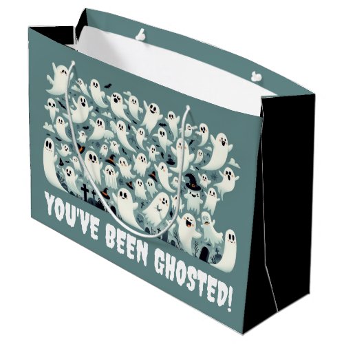 Funny Youve Been Ghosted Ghosts in Graveyard Large Gift Bag