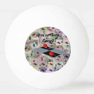 Funny You've Been Served Table Tennis Design, Ping Pong Ball