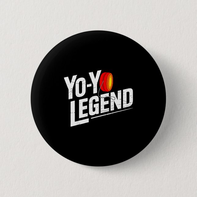 Funny Yoyo Player Legend Yo-yo Performer  Button (Front)