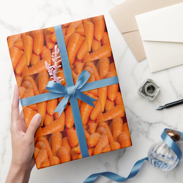 Funny, Yummy, Baby Carrots, Custom Wrapping Paper (Gifting)