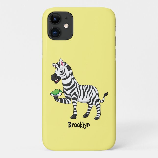 Funny zebra cartoon illustration Case-Mate iPhone case (Back)