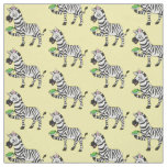 Funny zebra cartoon illustration fabric