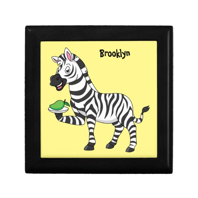 Funny zebra cartoon illustration gift box (Front)