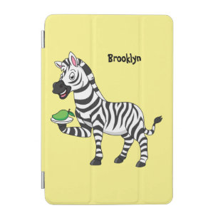 Funny zebra cartoon illustration iPad mini cover