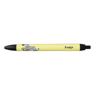 Funny zebra cartoon illustration pen