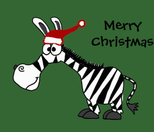 Cartoon Zebra Christmas Gifts On Zazzle