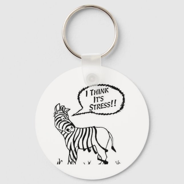 Funny Zebra Key-Chain Keychain (Front)