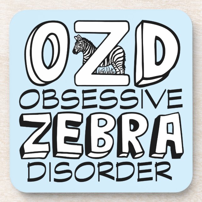 Funny Zebra Lover Beverage Coaster (Front)