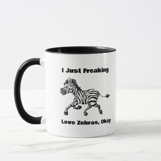 Funny Zebra Mug, animal Lover Gift,Cute Wildlife  Mug (Left)