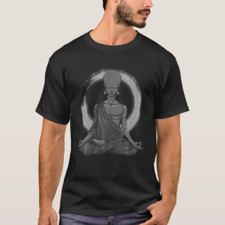 Funny Zen Alien Gift For Men Women Cool Buddha Yog T-Shirt