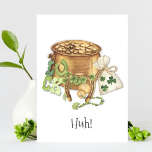Funny Zero Lucks Given St Patricks Day Card