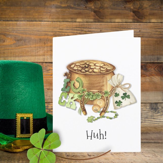 Funny Zero Lucks Given St Patricks Day Card (Creator Uploaded)