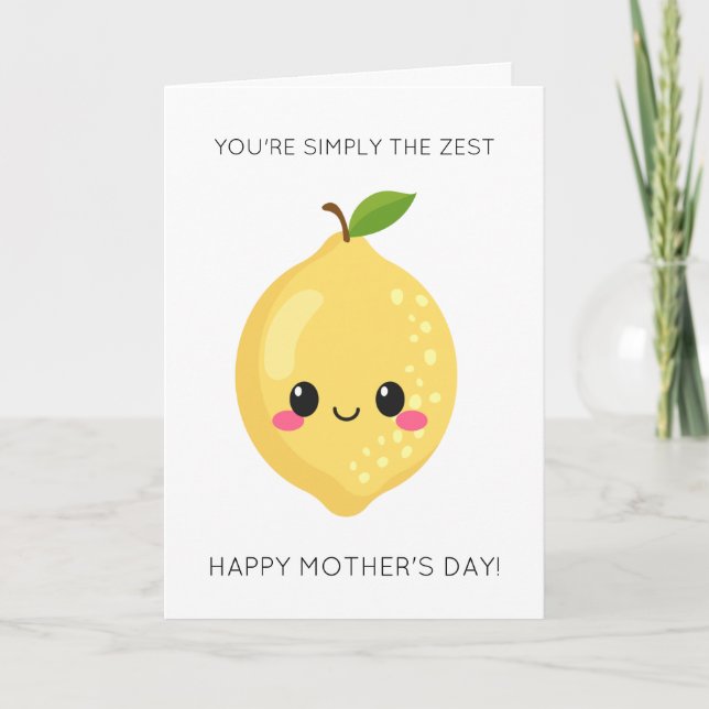 Funny Zest Lemon Mother's Day Card | Zazzle