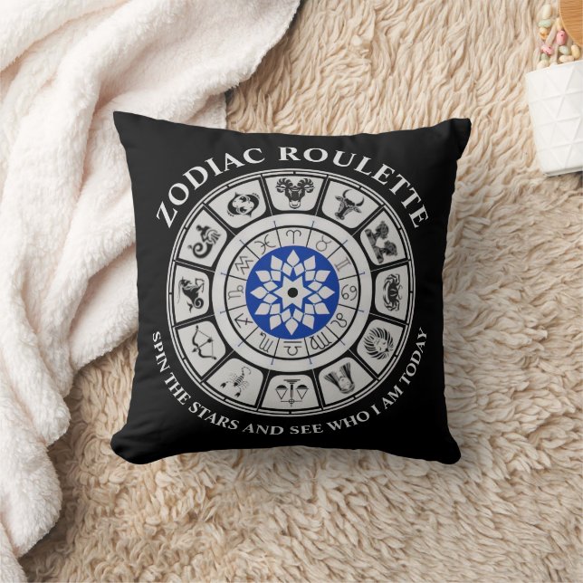 Funny Zodiac Signs Throw Pillow (Blanket)