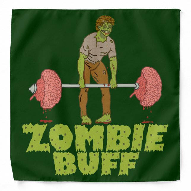 Funny Zombie Buff Weight Lifter Bandana (Front)