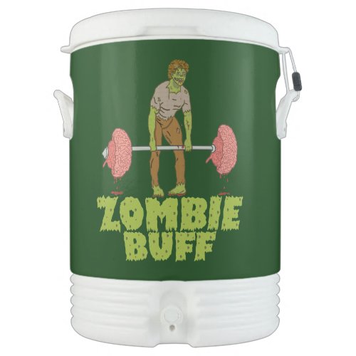 Funny Zombie Buff Weight Lifter Beverage Cooler
