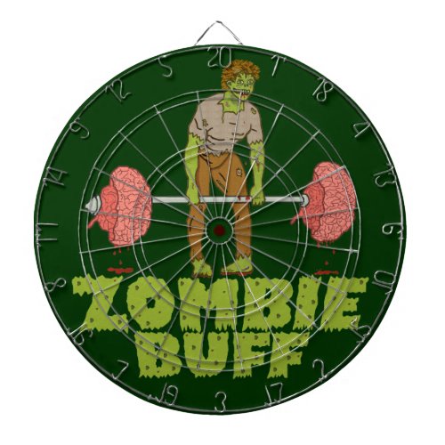 Funny Zombie Buff Weight Lifter Dartboard