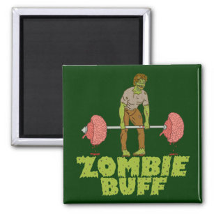Funny Zombie Buff Weight Lifter Magnet