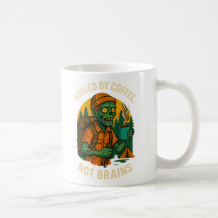 Funny Zombie Camper Fueled by Coffee Design Mug