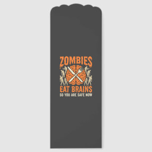 Funny Zombie Eat Brains Halloween Vector Design Bookmarks
