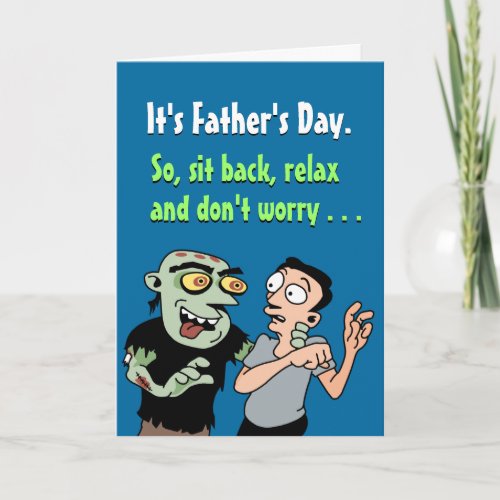 Funny Zombie Fathers Day Card
