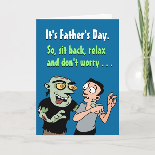 Funny Zombie Fathers Day Card