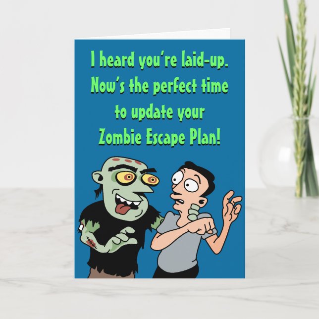 Funny Zombie Get Well Card (Front)