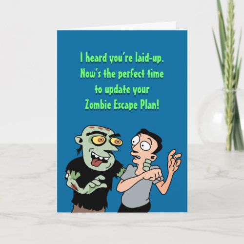 Funny Zombie Get Well Card