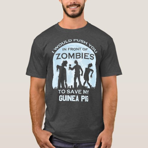 Funny Zombie Halloween Pet Guinea Pig T_Shirt