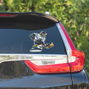 Funny Zombie Hockey Player Sports Sticker