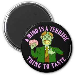 Funny Zombie Professor Proverb Magnet