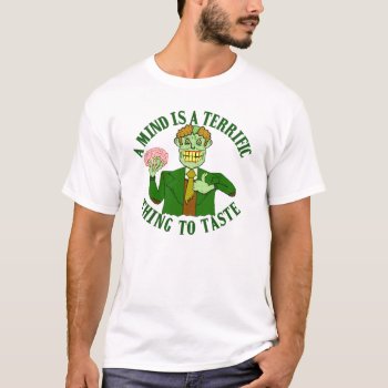 Funny Zombie Professor Proverb T-shirt by HaHaHolidays at Zazzle